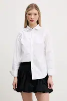 Bavlněná košile Superdry bílá barva, slim, s klasickým límcem, W4010473A-KKJ