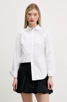 Bavlněná košile Superdry bílá barva, slim, s klasickým límcem, W4010473A-KKJ