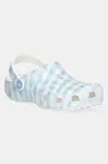 Pantofle Crocs CLASSIC GINGHAM CLOG KIDS modrá barva, 210988