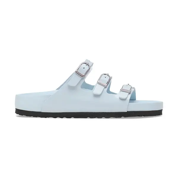 Kožené pantofle Birkenstock Florida EXQ D-Buckle dámské, modrá barva, 1030950