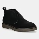 Semišové boty Barbour Blaine pánské, černá barva, MFO0820BK12