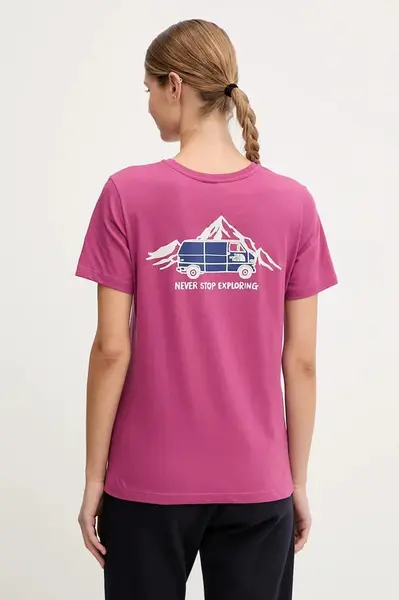 Tričko The North Face Outdoor Graphic dámské, růžová barva, NF0A8C226EO1