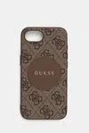Obal na telefon Guess iPhone 16e hnědá barva, GUHMPSE4P4PGRSGW