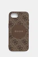 Obal na telefon Guess iPhone 16e hnědá barva, GUHMPSE4P4PGRSGW