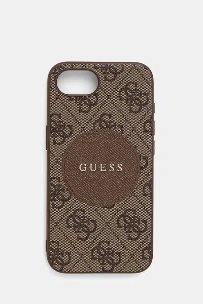 Obal na telefon Guess iPhone 16e hnědá barva, GUHMPSE4P4PGRSGW