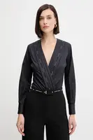 Bavlněné body Elisabetta Franchi dámské, tmavomodrá barva, CB00256E2