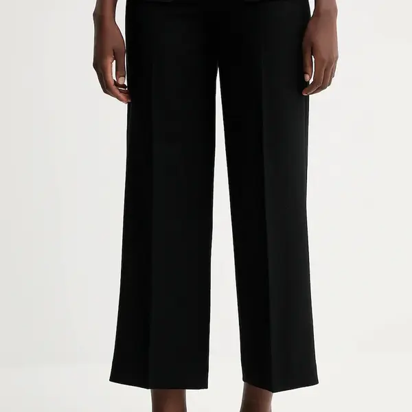 Kalhoty Sessun dámské, černá barva, high waist, 24107014