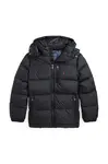 Dětská péřová bunda Polo Ralph Lauren černá barva, 323969861001