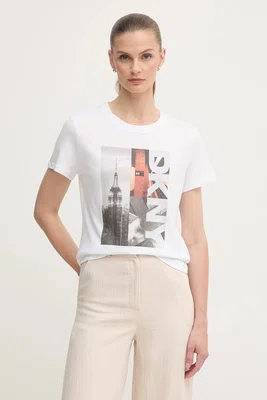 Tričko Dkny dámské, bílá barva, DJ5T1547