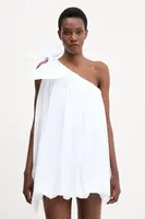 Šaty Bardot bílá barva, mini, 59917DB