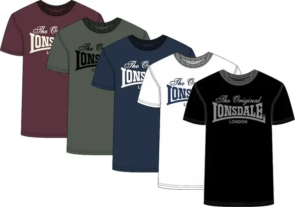 Lonsdale Men's t-shirt regular fit five pack