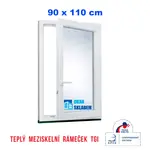 Plastové okno | 90 x 110 cm (900 x 1100 mm) | Bílé / Antracit |otevíravé i sklopné | pravé