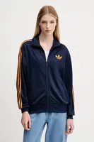 Mikina adidas Originals Firebird dámská, tmavomodrá barva, s aplikací, JW1247