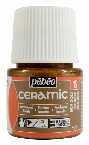 Barva na keramiku Ceramic 45ml – 15 zlatá