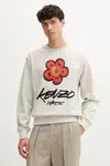 Bavlněná mikina Kenzo Kenzo x Futura pánská, šedá barva, s potiskem, FF65SW2524MC