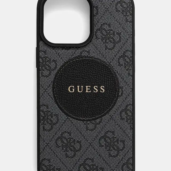 Obal na telefon Guess iPhone 16 Pro Max černá barva, GUHMP16XP4PGRSGK