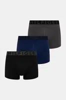 Boxerky Tommy Hilfiger 3-pack pánské, šedá barva, UM0UM03467