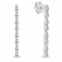 Brilio Silver Luxusní stříbrné visací náušnice se zirkony EA1191W
