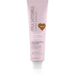 Paul Mitchell Clean Beauty Color Depositing Treatment vyživující maska pro barvené vlasy odstín Cocoa 150 ml