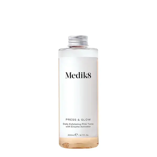 MEDIK8 Press & Glow Rozjasňující exfoliační tonikum náplň 200 ml