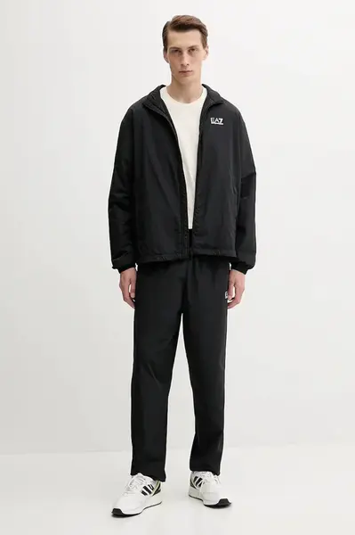 Tepláková souprava EA7 Emporio Armani pánská, černá barva, AF13190.7M000954