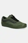 Semišové tenisky Vans Old Skool zelená barva, VN000D6W2031