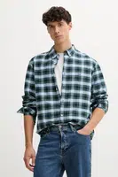 Bavlněná košile Levi's pánská, tmavomodrá barva, relaxed, s límečkem button-down, A7210