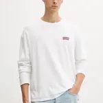 Bavlněné tričko s dlouhým rukávem American Vintage bílá barva, s potiskem, MYKO02B