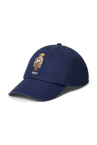 Bavlněná baseballová čepice Polo Ralph Lauren tmavomodrá barva, 710979192