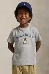 Bavlněné tričko Polo Ralph Lauren šedá barva, s potiskem, 322981178001