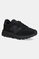 Semišové tenisky New Balance 370 pánské, černá barva, U370AJ