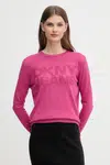 Svetr Dkny dámský, růžová barva, DJ5R0646