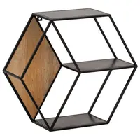 MID.YOU NÁSTĚNNÝ REGÁL, mangové dřevo, 60/52/20 cm