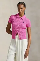 Bavlněná košile Polo Ralph Lauren růžová barva, slim, s klasickým límcem, 211963486