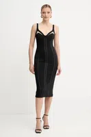 Šaty Elisabetta Franchi černá barva, mini, přiléhavé, AB80256E2