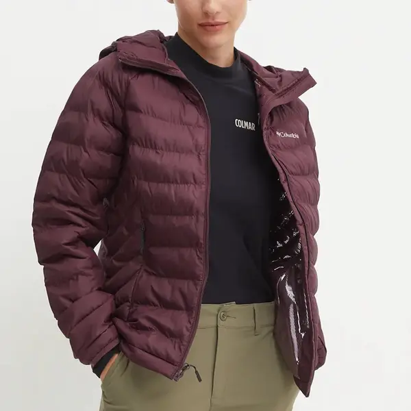 Sportovní bunda Columbia Powder Lite vínová barva, 2089391