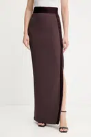 Sukně Elisabetta Franchi vínová barva, maxi, pouzdrová, GO11156E2