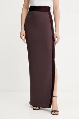 Sukně Elisabetta Franchi vínová barva, maxi, pouzdrová, GO11156E2