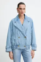 Džínová bunda Marella modrá barva, přechodná, oversize, 2523046064200