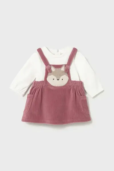 Kojenecké šaty Mayoral Newborn růžová barva, mini, áčková, 2802
