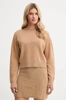 Vlněný svetr Twinset dámský, hnědá barva, 252TP3580