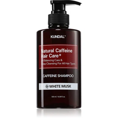 KUNDAL Caffeine Shampoo White Musk hloubkově čisticí přírodní šampon proti vypadávání vlasů 500 ml