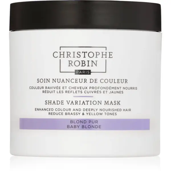 Christophe Robin Shade Variation Mask výživná krémová maska na vlasy odstín Baby Blond 250 ml