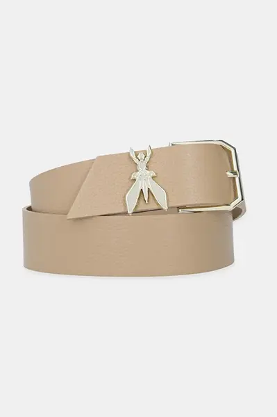 Kožený pásek Patrizia Pepe dámský, béžová barva, 8W0044 L001