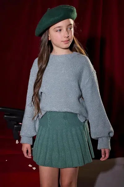 Dětská sukně Mayoral zelená barva, mini, áčková, 7902