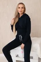 Souprava se širokými manžetami tmavě modrá