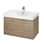 Kúpeľňová skrinka s umývadlom Lara Mille 80 cm oreh