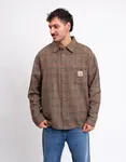 Carhartt WIP L/S Bagley Shirt Bagley Check, Hamilton Brown XL