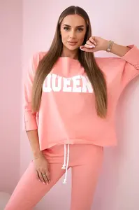 Set s potiskem Queen meruňka