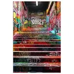 MuchoWow PLAKÁT Schody - Graffiti - Barvy - Umění 80x120 cm